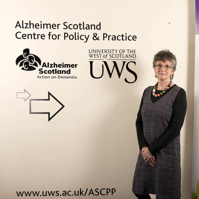 UWS School of Health, Nursing & Midwifery Alzheimer Scotland Centre for Policy & Practice Banner