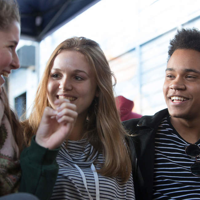 UWS School of Media, Culture & Society Student Chatting | UWS | University of the West of Scotland