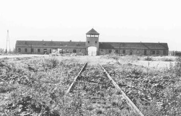 Railway tracks into Auschwitz