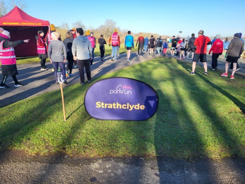 Strathclyde Country Park Parkrun sign